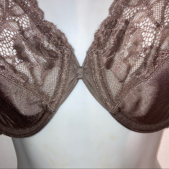 Wacoal Lace Unlined Underwire Bra 36C Taupe - Picture 2 of 3
